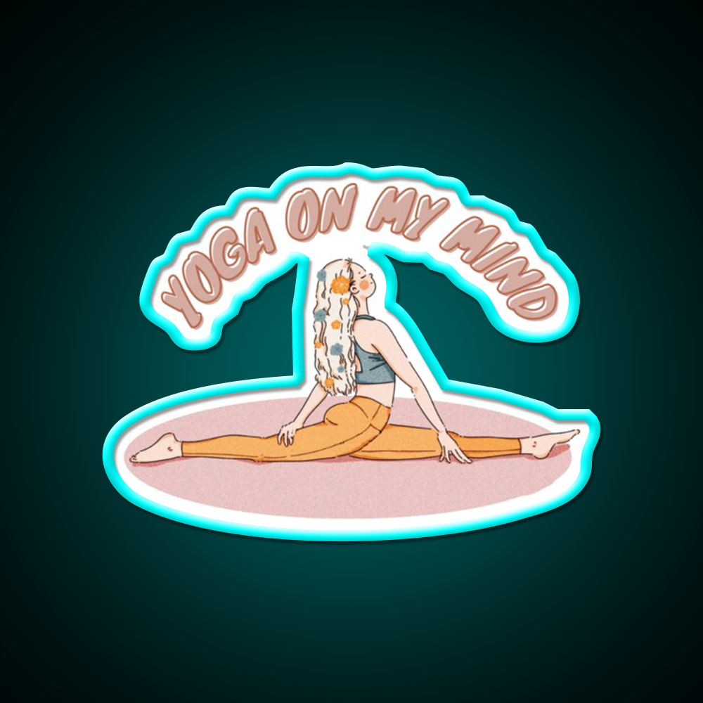 Yoga On My Mind Yoga Led Neon Sign For Wellness Space Wall Sign Rgb Color