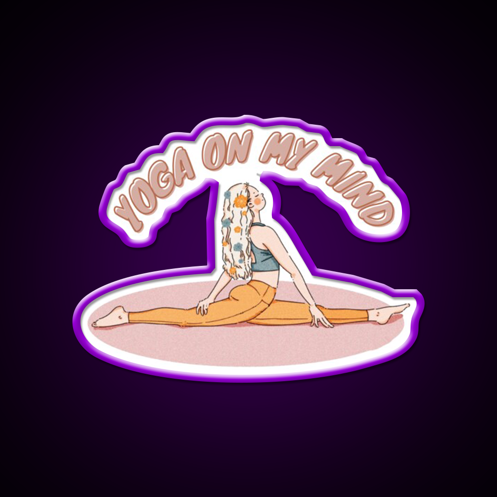 Yoga On My Mind Yoga Led Neon Sign For Wellness Space Wall Sign Rgb Color