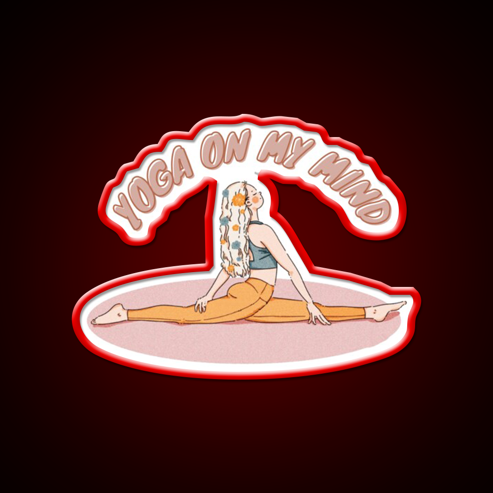 Yoga On My Mind Yoga Led Neon Sign For Wellness Space Wall Sign Rgb Color