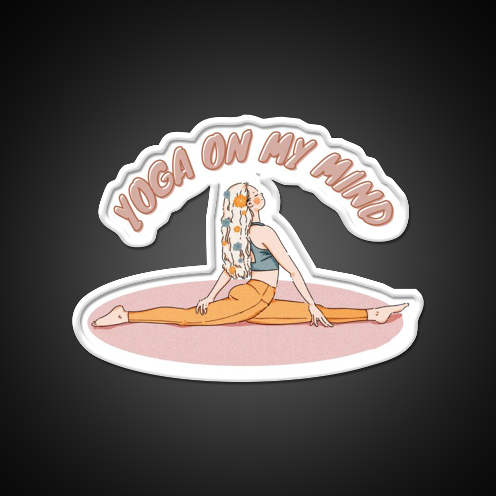 Yoga On My Mind Yoga Led Neon Sign For Wellness Space Wall Sign Rgb Color