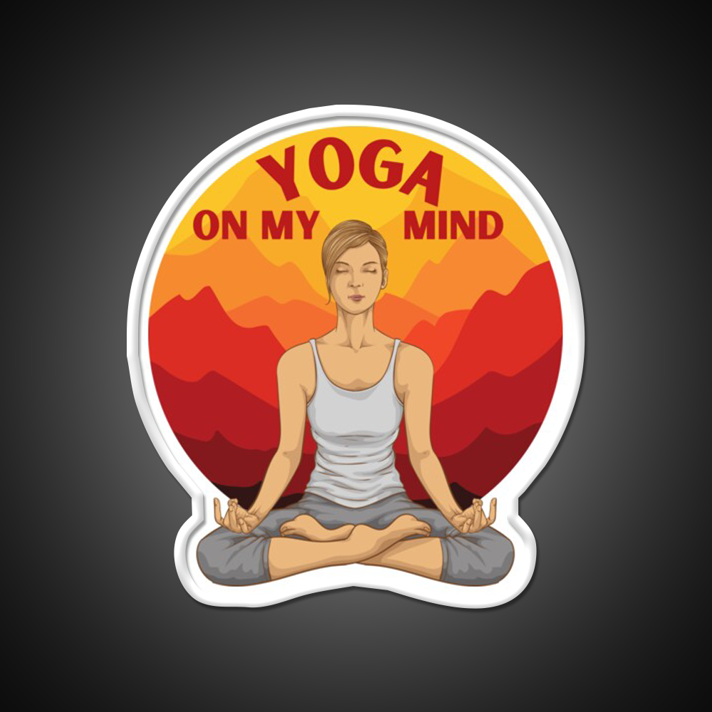 Yoga On My Mind Yoga Led Neon Sign For Wellness Space Rgb Color