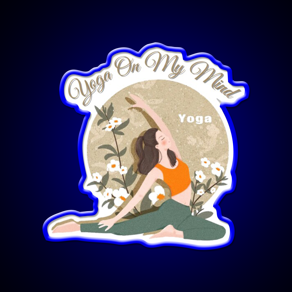 Yoga On My Mind Yoga Led Neon Sign For Wellness Space Yoga Studio Rgb Color