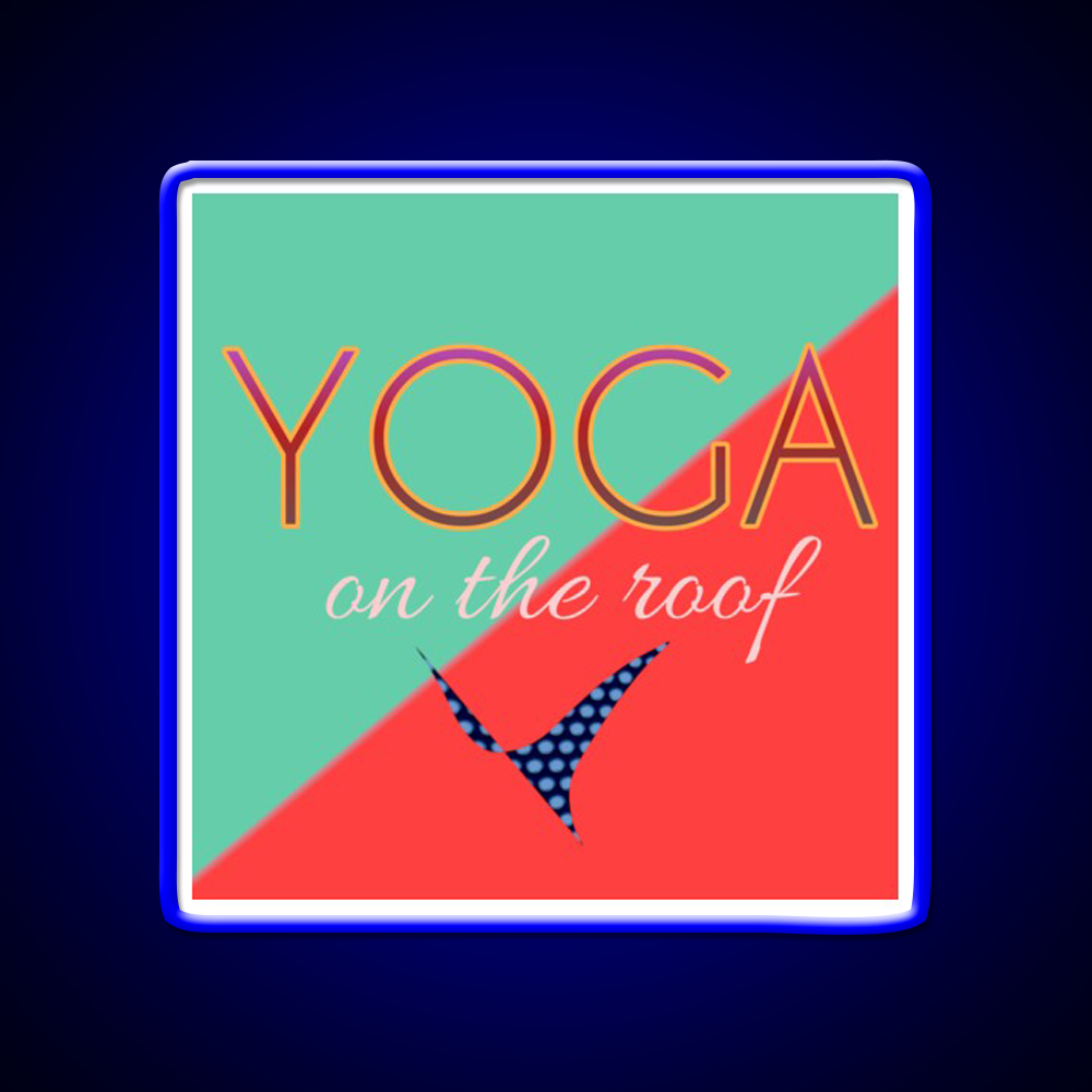 Yoga On The Roog Yoga Led Neon Sign For Wellness Space Rgb Color