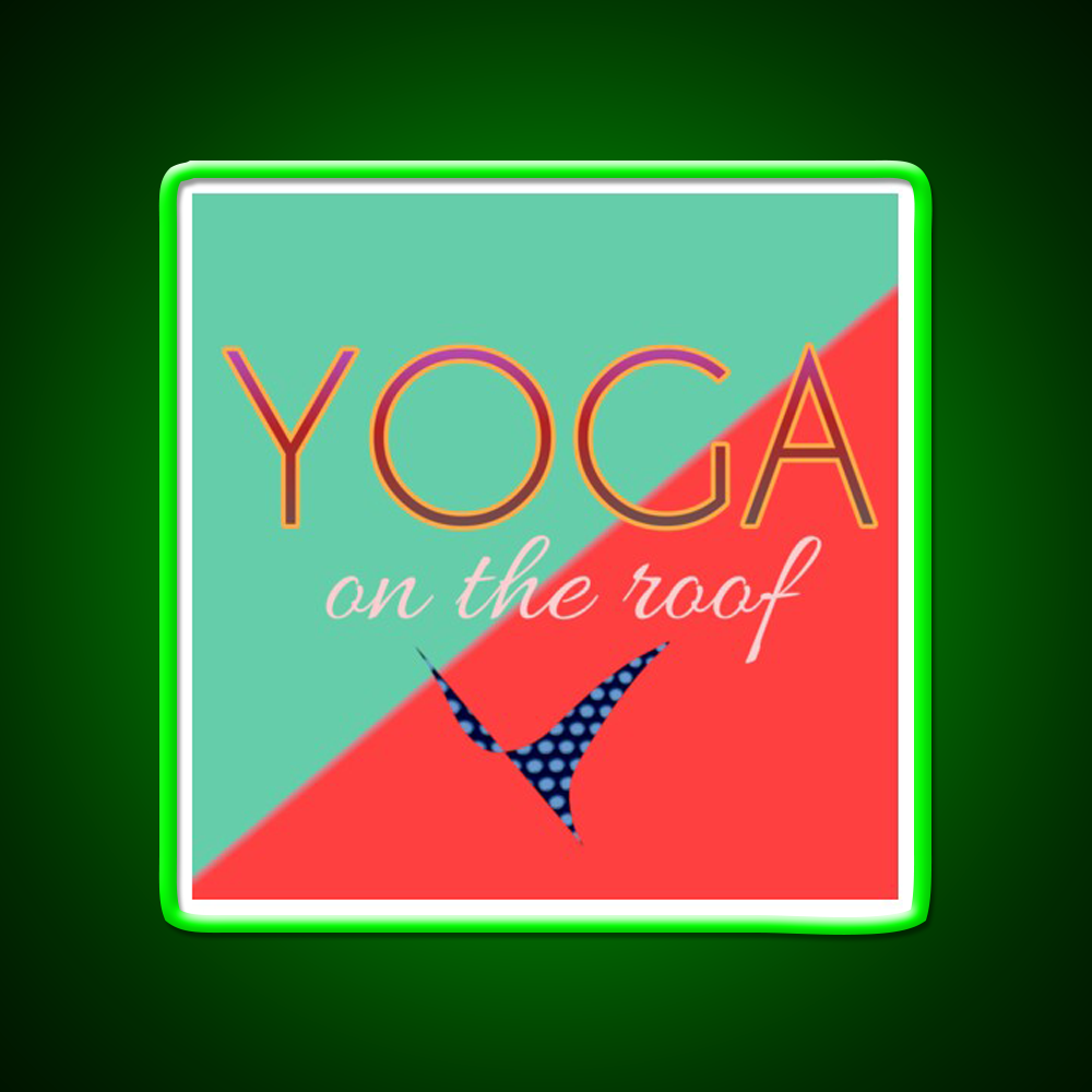 Yoga On The Roog Yoga Led Neon Sign For Wellness Space Rgb Color