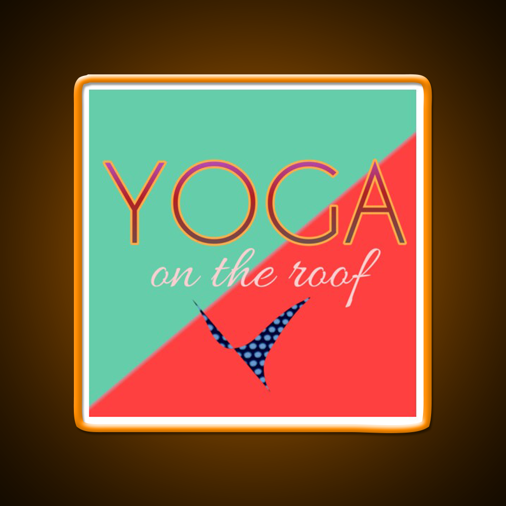 Yoga On The Roog Yoga Led Neon Sign For Wellness Space Rgb Color
