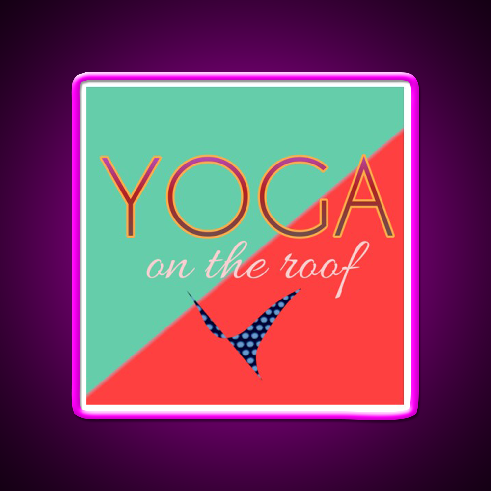 Yoga On The Roog Yoga Led Neon Sign For Wellness Space Rgb Color
