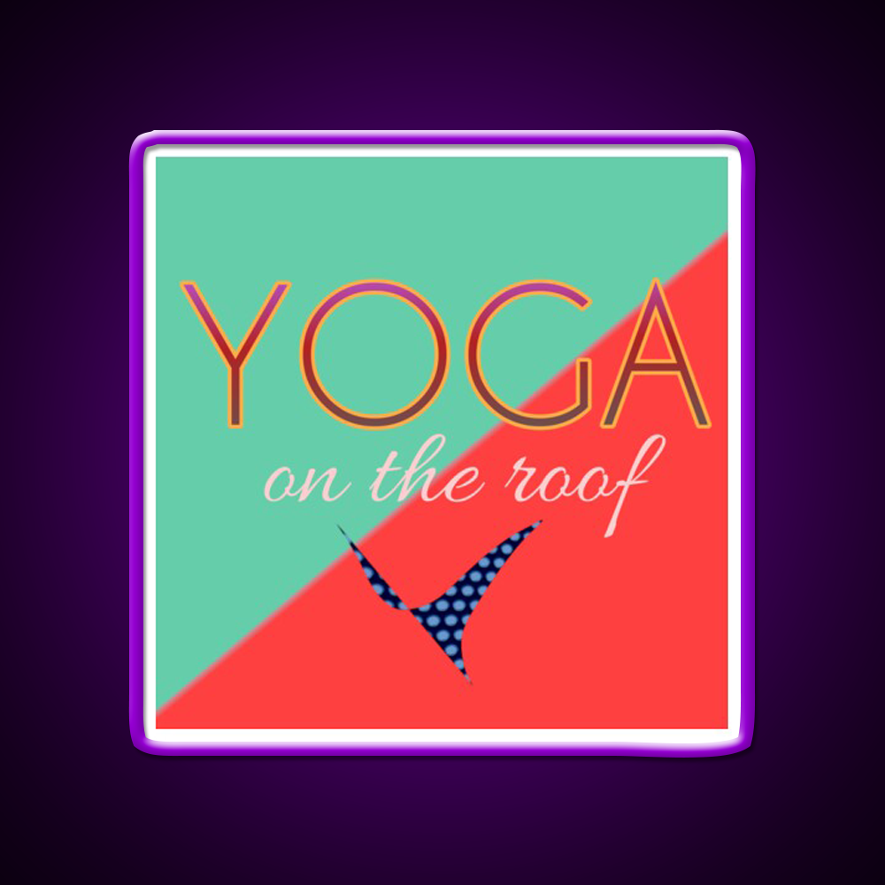 Yoga On The Roog Yoga Led Neon Sign For Wellness Space Rgb Color