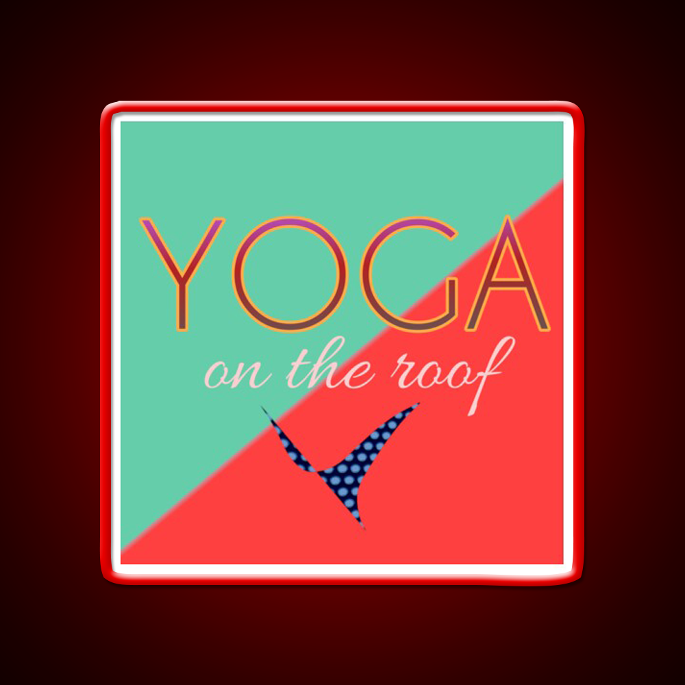 Yoga On The Roog Yoga Led Neon Sign For Wellness Space Rgb Color