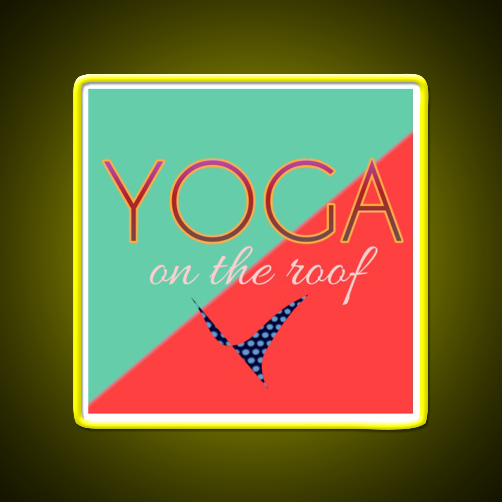 Yoga On The Roog Yoga Led Neon Sign For Wellness Space Rgb Color