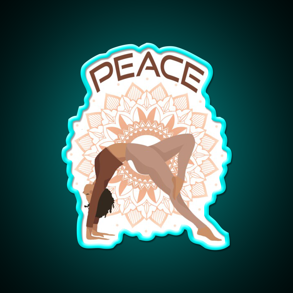 Yoga Peace Yoga Led Neon Sign For Wellness Space Rgb Color