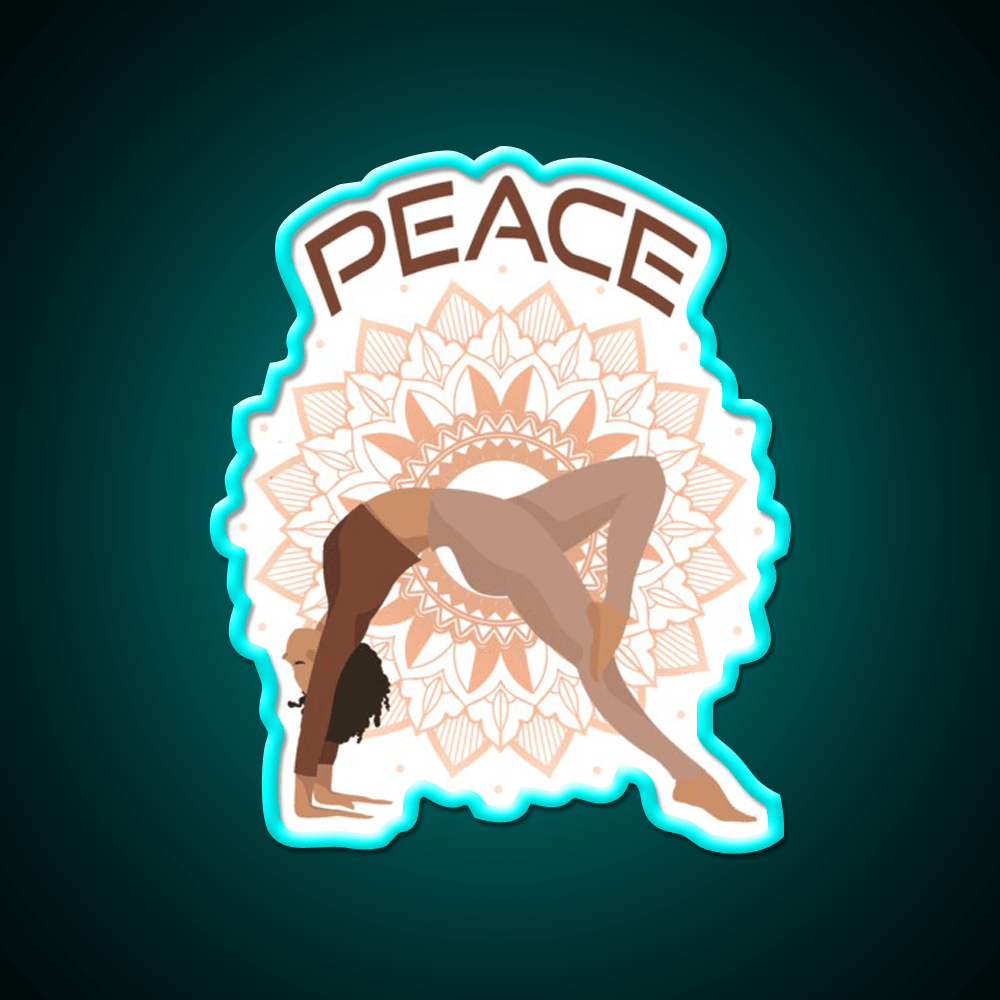 Yoga Peace Yoga Led Neon Sign For Wellness Space Rgb Color - Shineneon