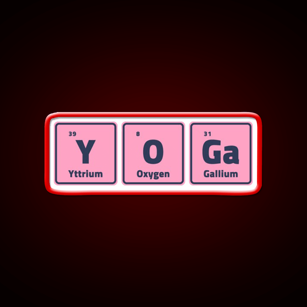 Yoga Periodic Table Elements Yoga Led Neon Sign For Wellness Space Rgb Color - Shineneon