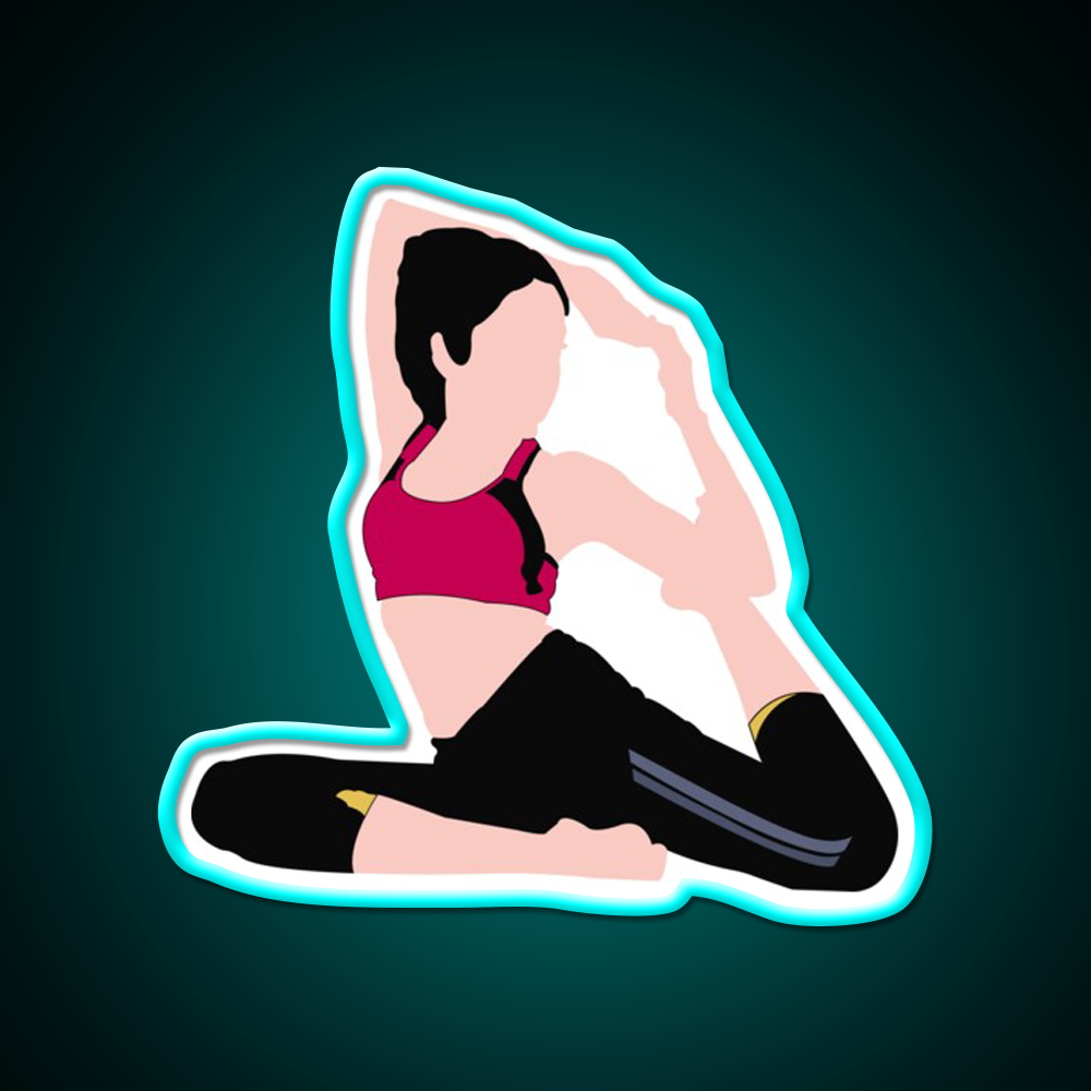 Yoga Pose Artwork Yoga Led Neon Sign For Wellness Space Rgb Color