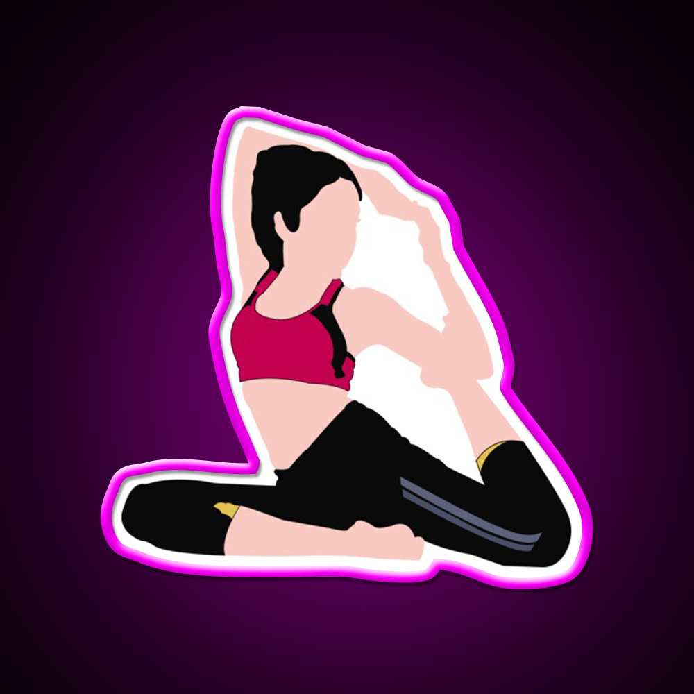Yoga Pose Artwork Yoga Led Neon Sign For Wellness Space Rgb Color
