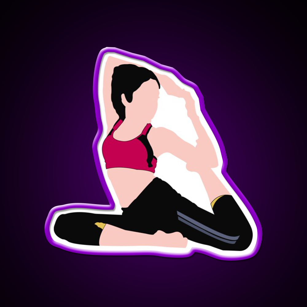 Yoga Pose Artwork Yoga Led Neon Sign For Wellness Space Rgb Color