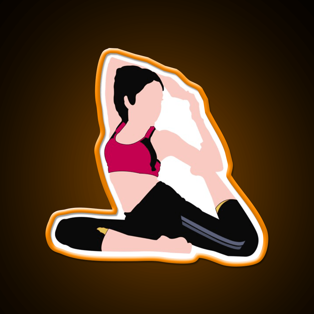 Yoga Pose Artwork Yoga Led Neon Sign For Wellness Space Rgb Color - Shineneon