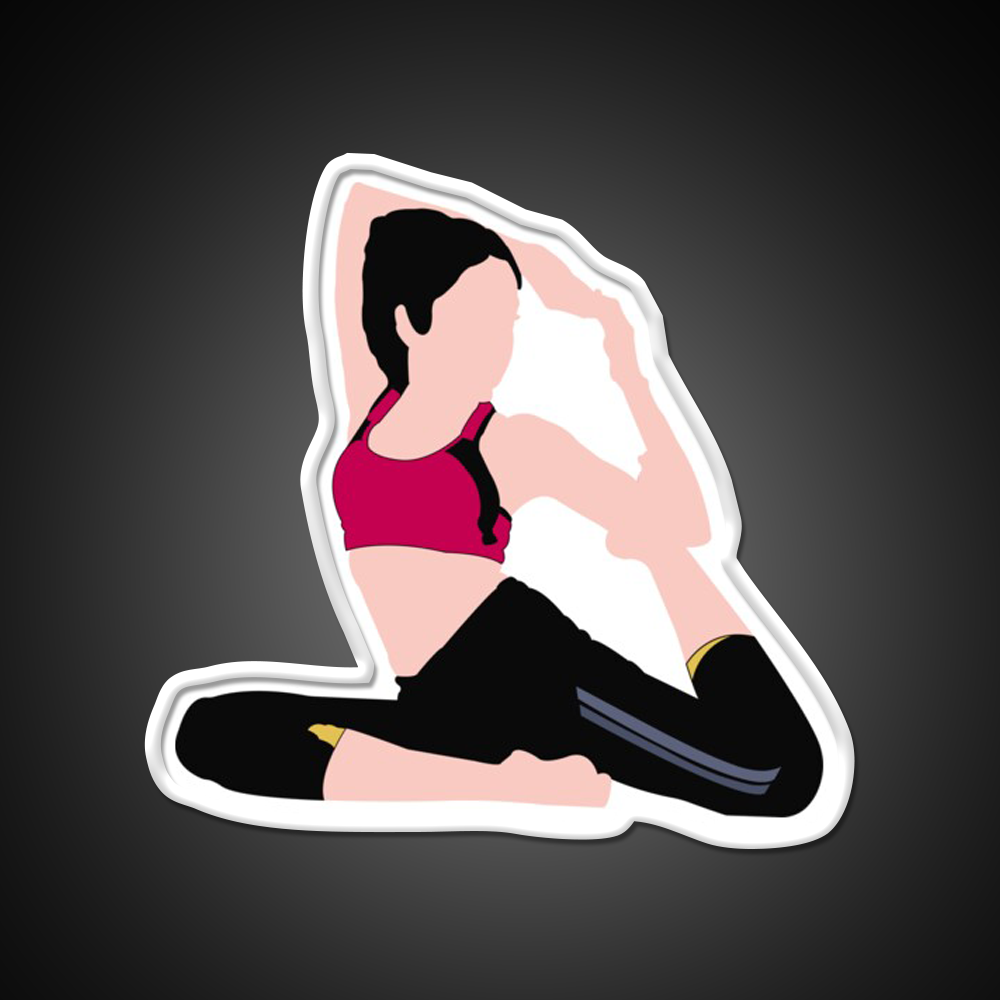 Yoga Pose Artwork Yoga Led Neon Sign For Wellness Space Rgb Color
