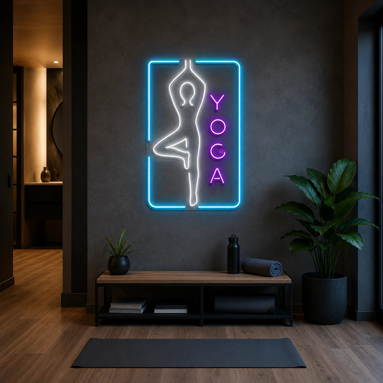 Yoga Pose LED Neon Sign - 04 Size Image