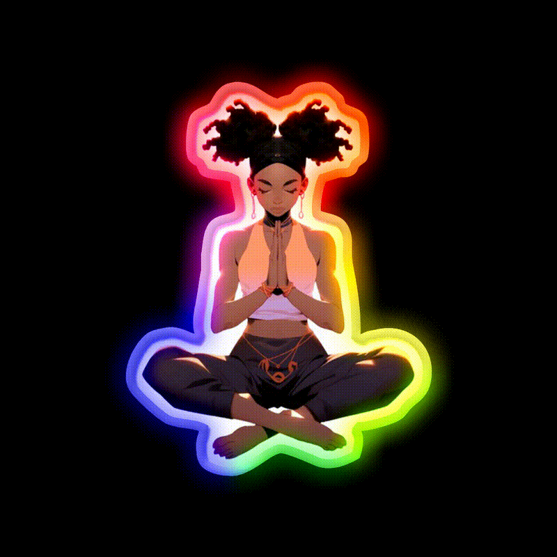 Yoga Pose Yoga Led Neon Sign For Wellness Space Neon Decor Rgb Color