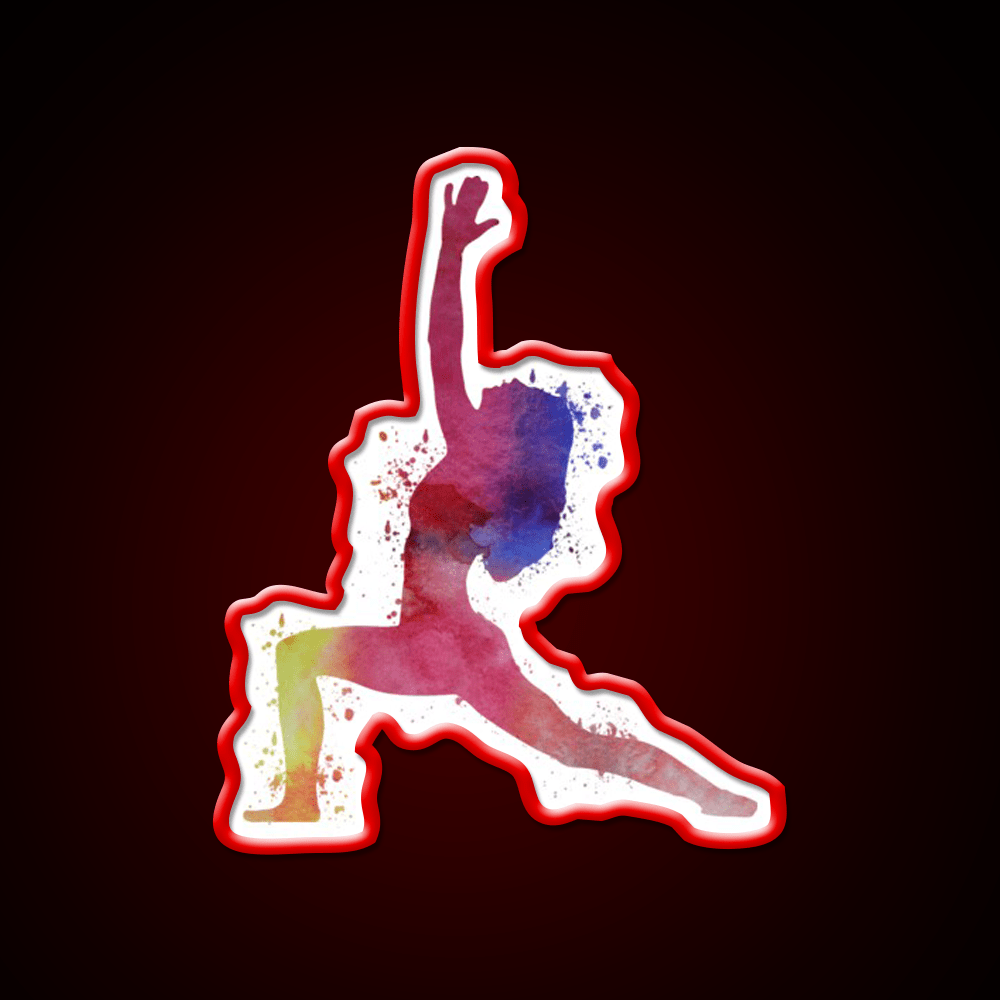 Yoga Pose Yoga Led Neon Sign For Wellness Space Rgb Color - Shineneon