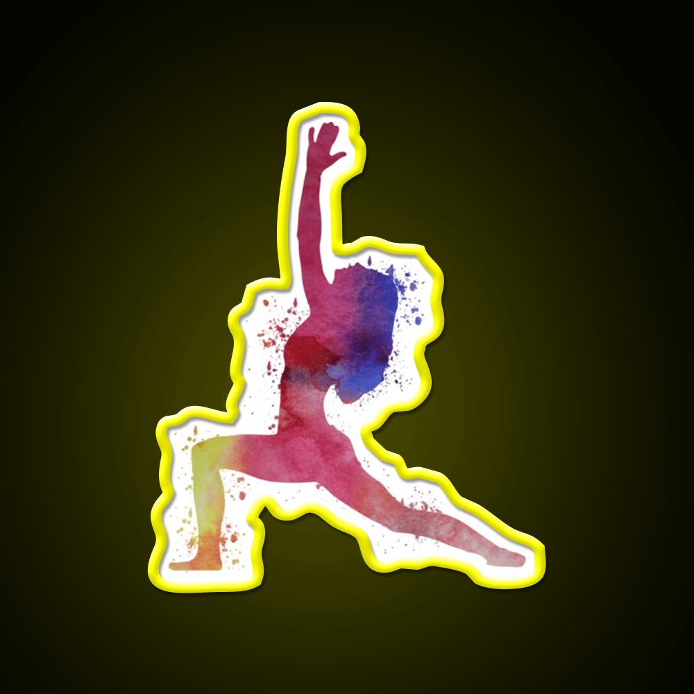 Yoga Pose Yoga Led Neon Sign For Wellness Space Rgb Color - Shineneon