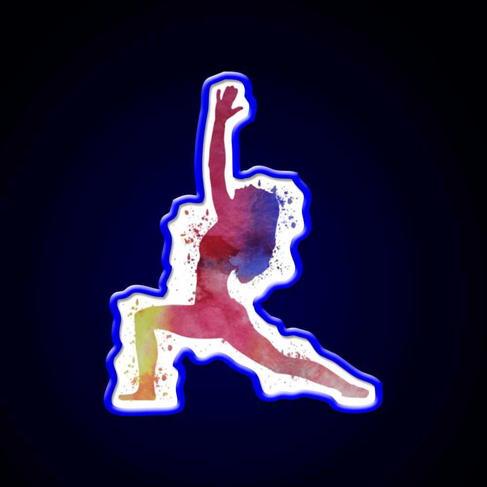 Yoga Pose Yoga Led Neon Sign For Wellness Space Rgb Color - Shineneon
