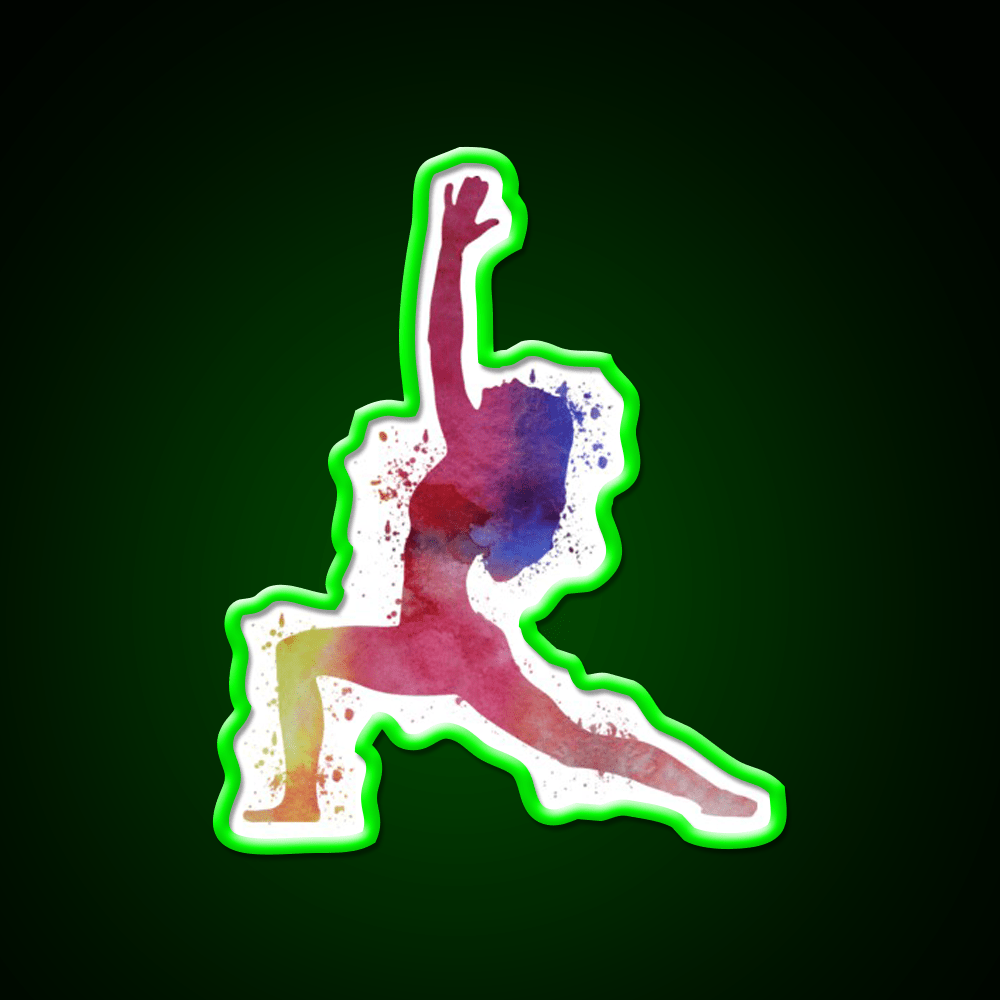 Yoga Pose Yoga Led Neon Sign For Wellness Space Rgb Color - Shineneon