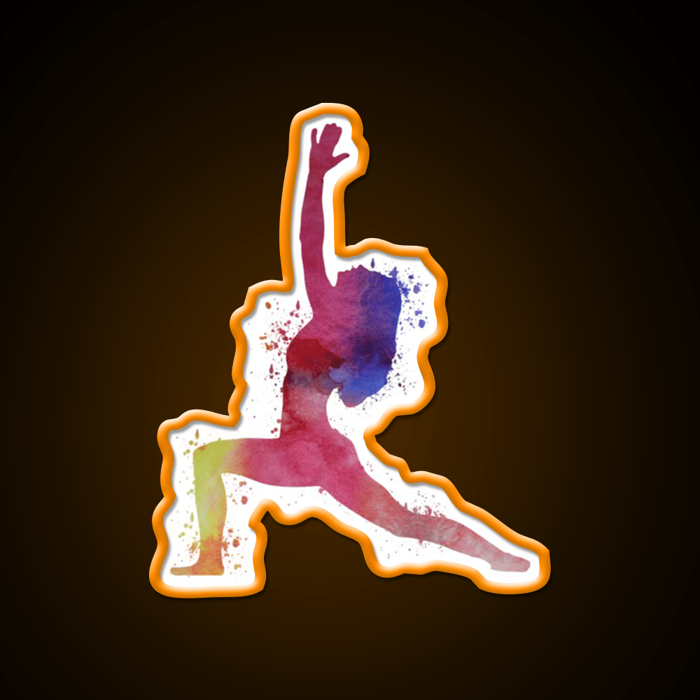 Yoga Pose Yoga Led Neon Sign For Wellness Space Rgb Color - Shineneon