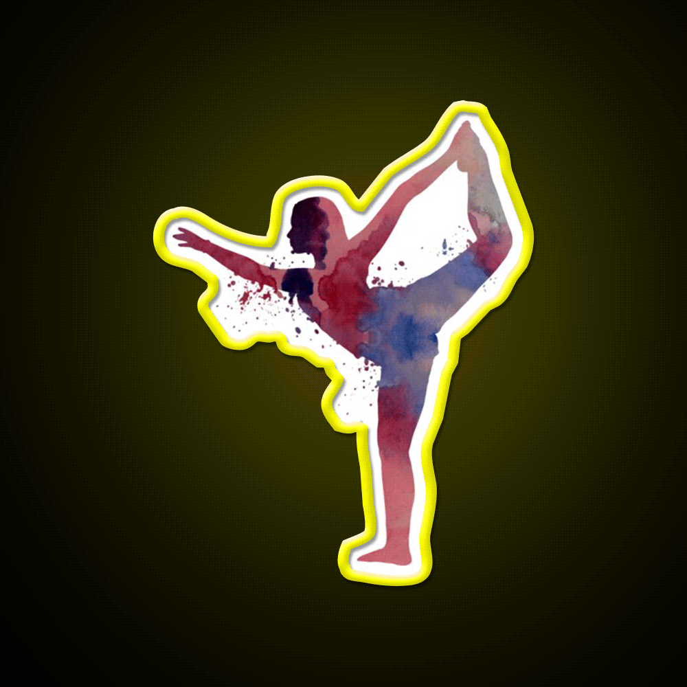 Yoga Pose Yoga Led Neon Sign For Wellness Space Yoga Studio Rgb Color