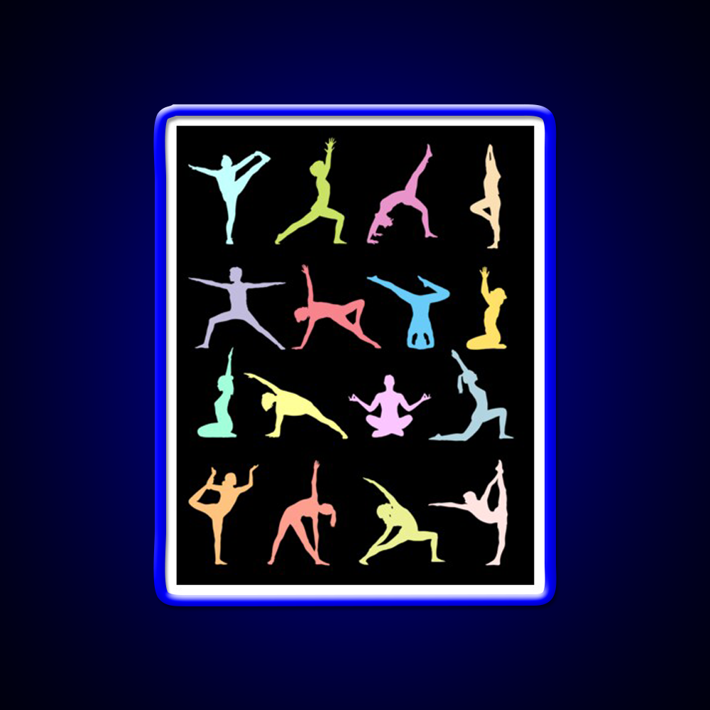 Yoga Poses Yoga Led Neon Sign For Wellness Space Rgb Color