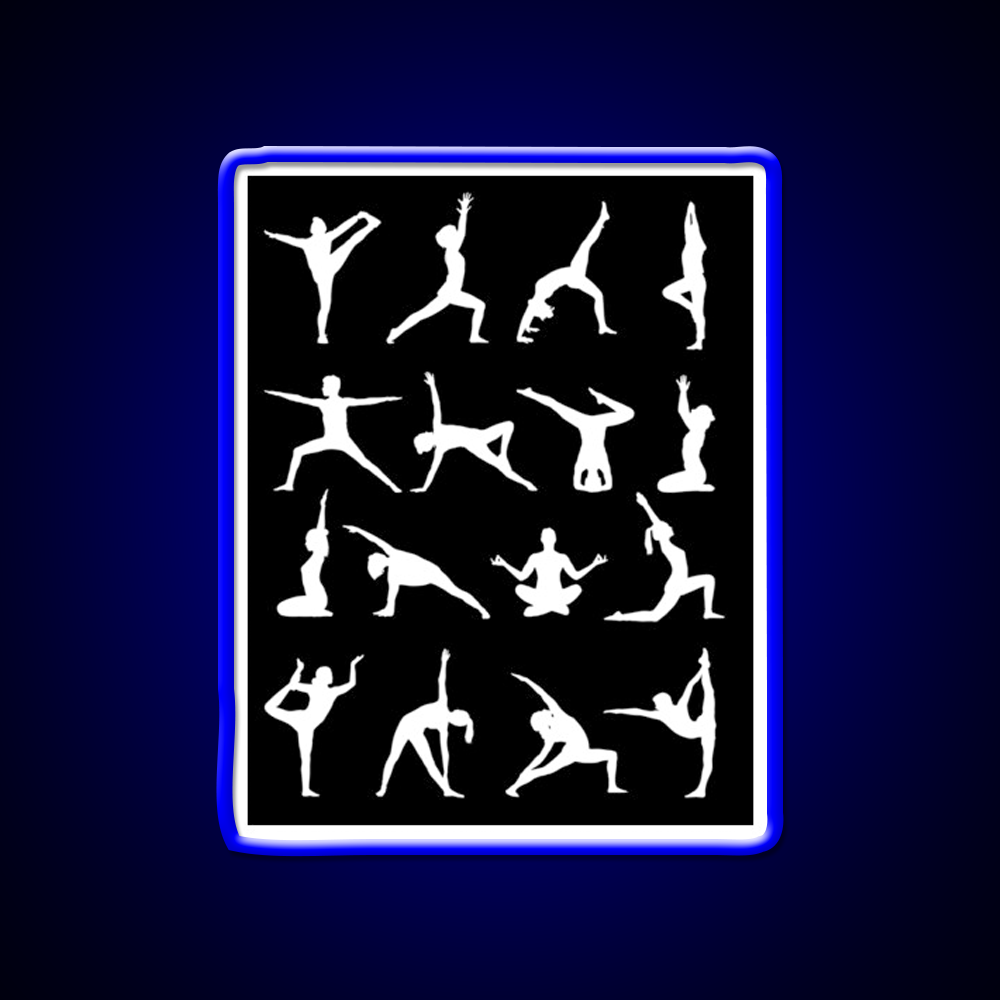 Yoga Poses Yoga Led Neon Sign For Wellness Space Yoga Studio Rgb Color