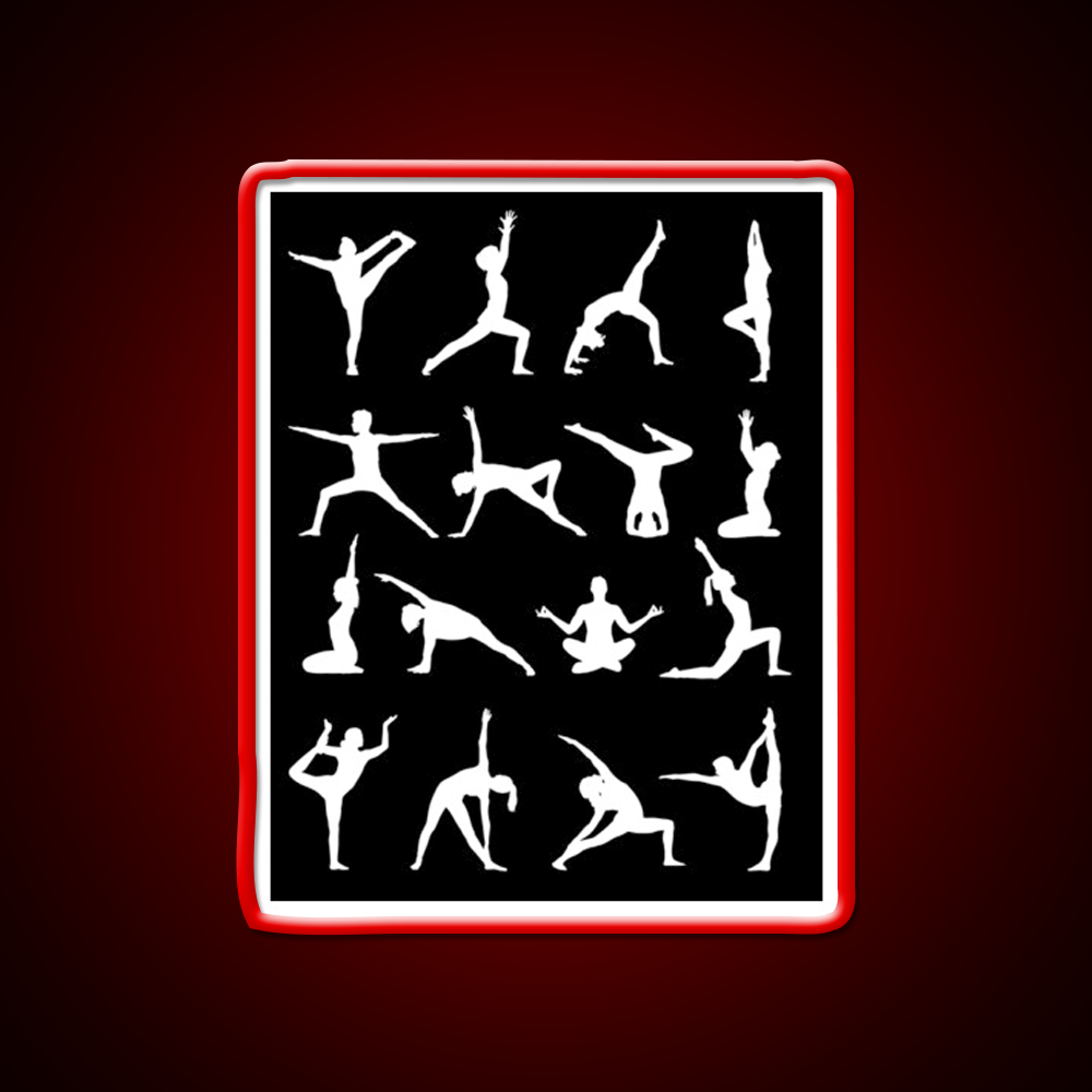 Yoga Poses Yoga Led Neon Sign For Wellness Space Yoga Studio Rgb Color