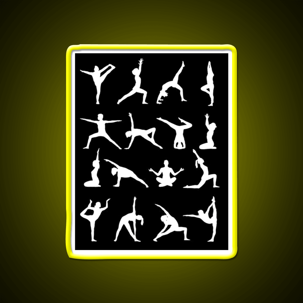 Yoga Poses Yoga Led Neon Sign For Wellness Space Yoga Studio Rgb Color - Shineneon
