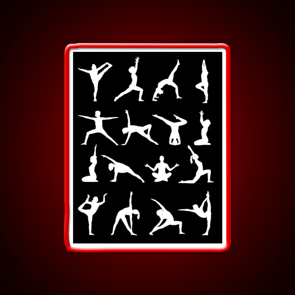 Yoga Poses Yoga Led Neon Sign For Wellness Space Yoga Studio Rgb Color - Shineneon