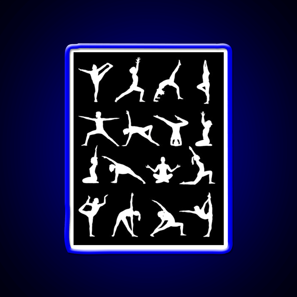 Yoga Poses Yoga Led Neon Sign For Wellness Space Yoga Studio Rgb Color - Shineneon