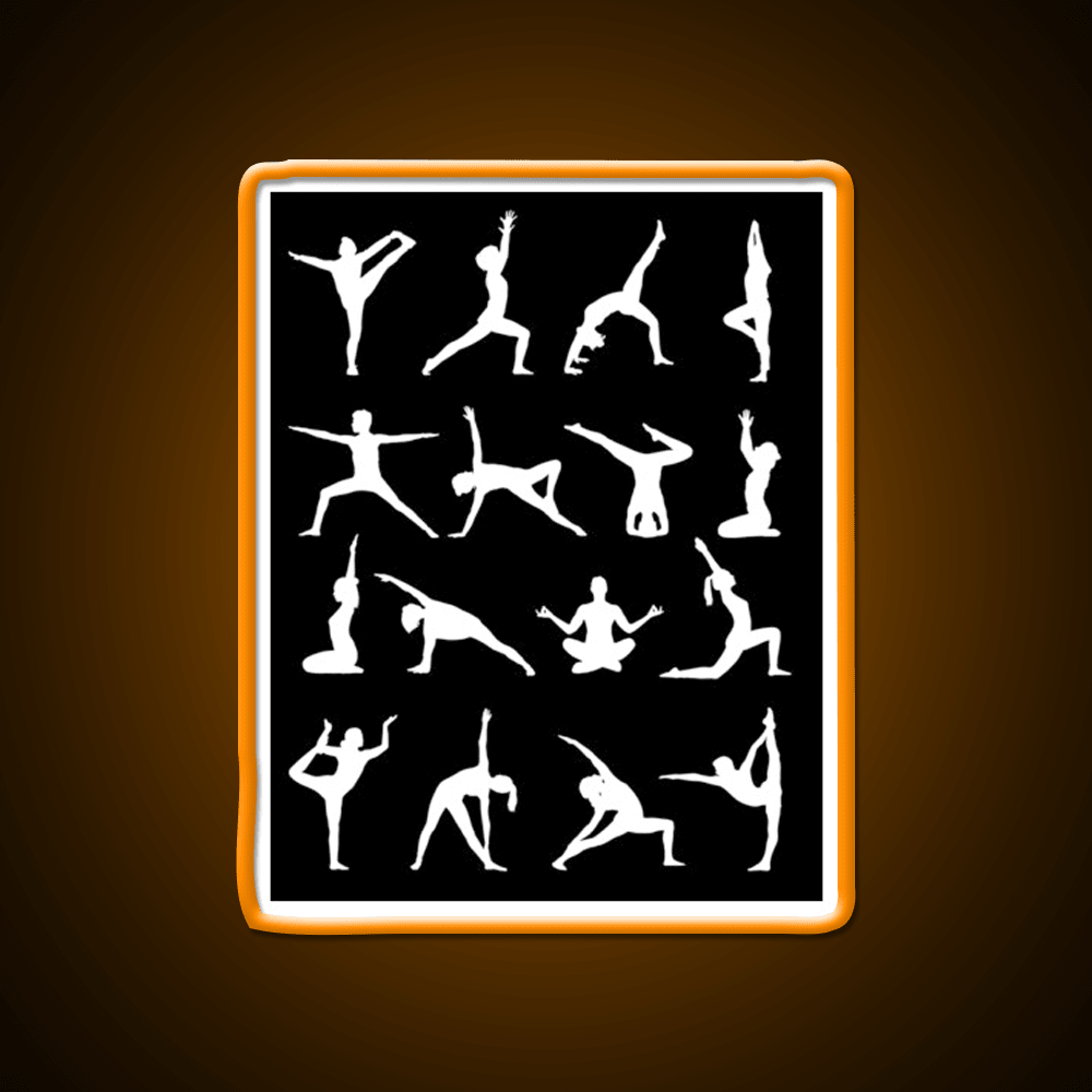 Yoga Poses Yoga Led Neon Sign For Wellness Space Yoga Studio Rgb Color - Shineneon