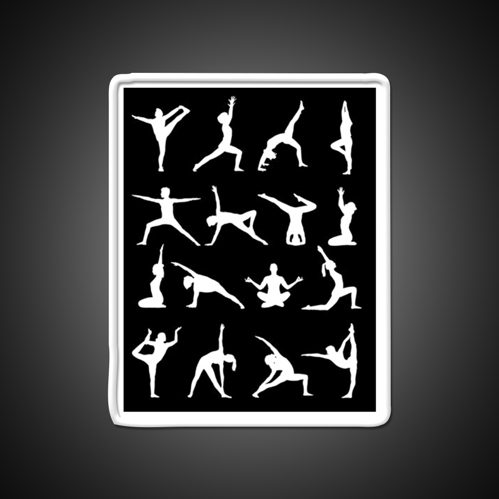 Yoga Poses Yoga Led Neon Sign For Wellness Space Yoga Studio Rgb Color