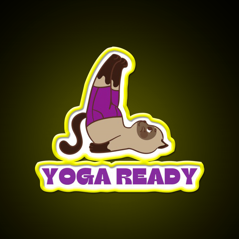 Yoga Ready Yoga Led Neon Sign For Wellness Space Rgb Color