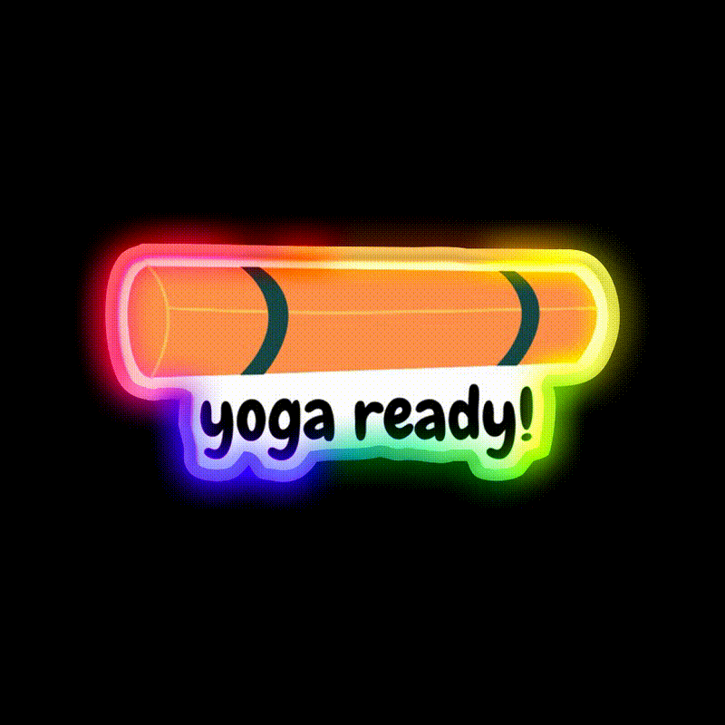 Yoga Ready Yoga Led Neon Sign For Wellness Space Yoga Studio Rgb Color