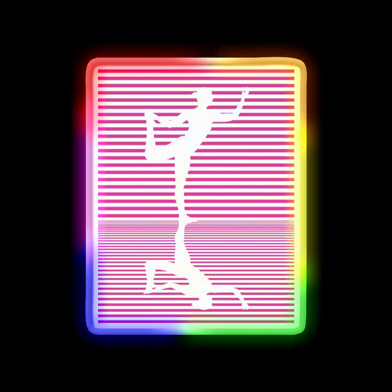 Yoga Reflection Natarajasana Dance Pose Asana Yoga Led Neon Sign Rgb Color