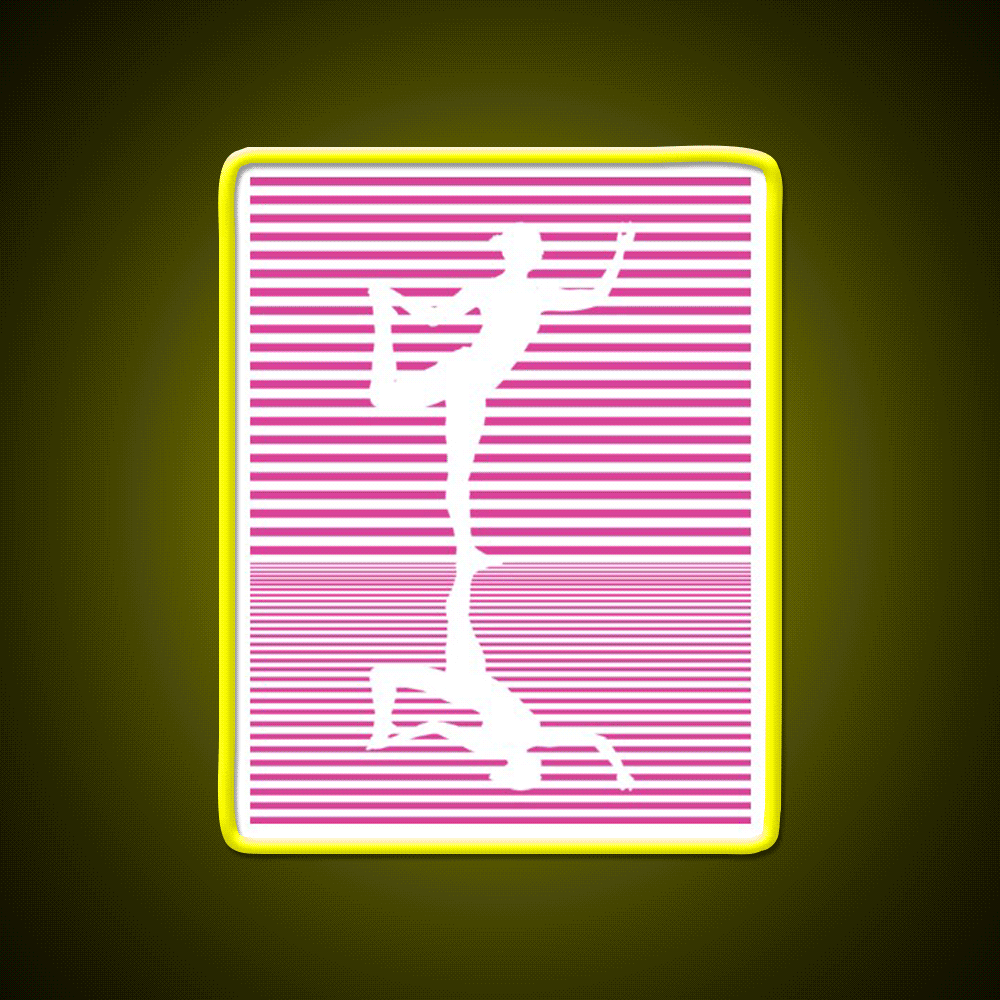 Yoga Reflection Natarajasana Dance Pose Asana Yoga Led Neon Sign Rgb Color