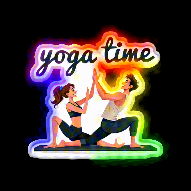 Yoga Time Yoga Led Neon Sign For Wellness Space Rgb Color
