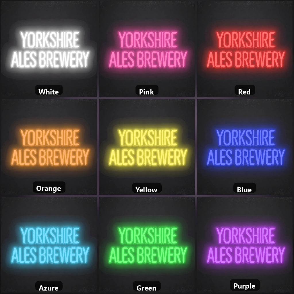 Yorkshire Ales Brewery LED Neon Sign color grid