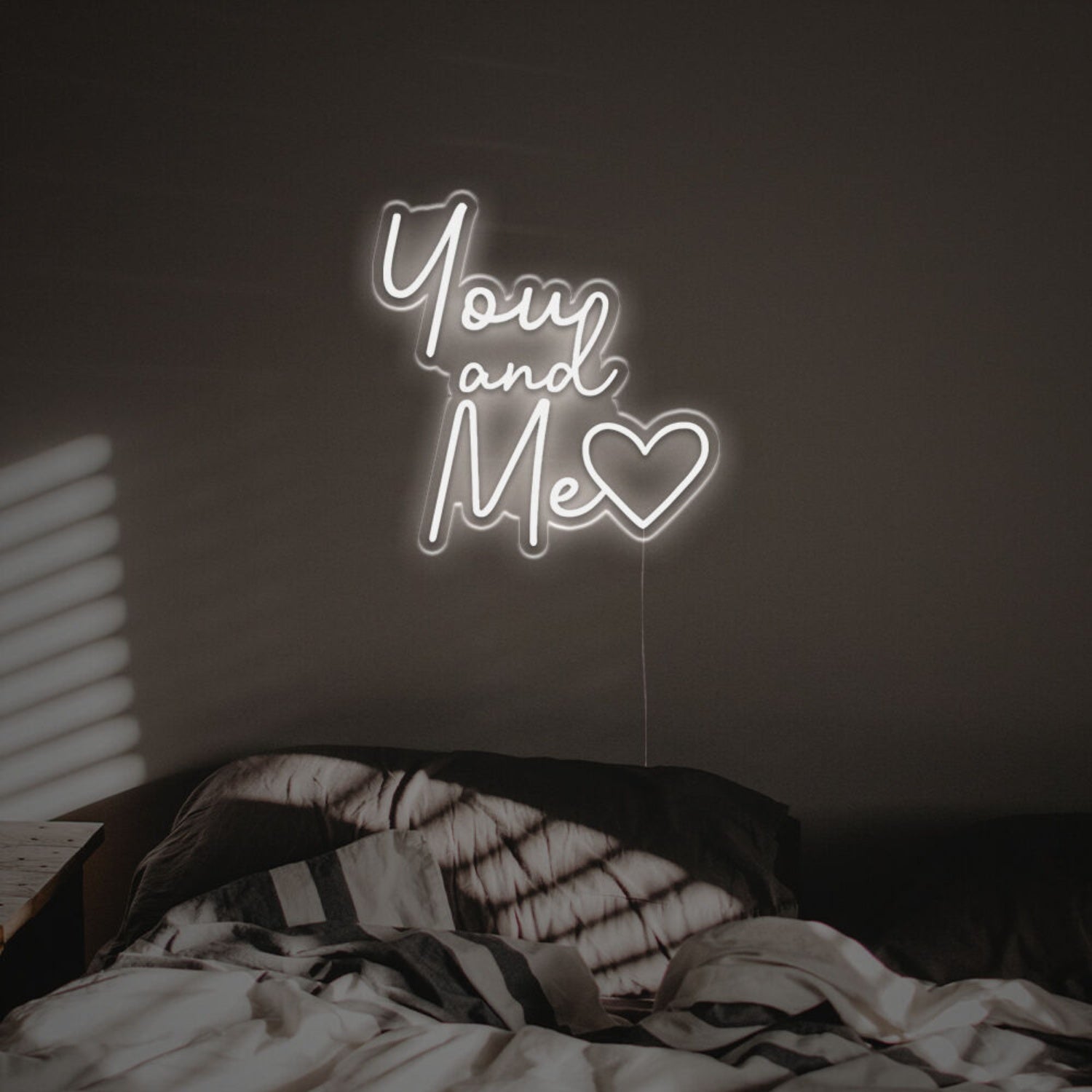 You And Me With Lovely Heart Led Neon Sign | Shineneon