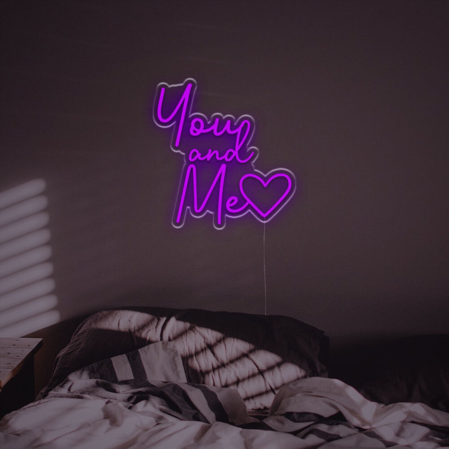 You And Me With Lovely Heart Led Neon Sign | Shineneon