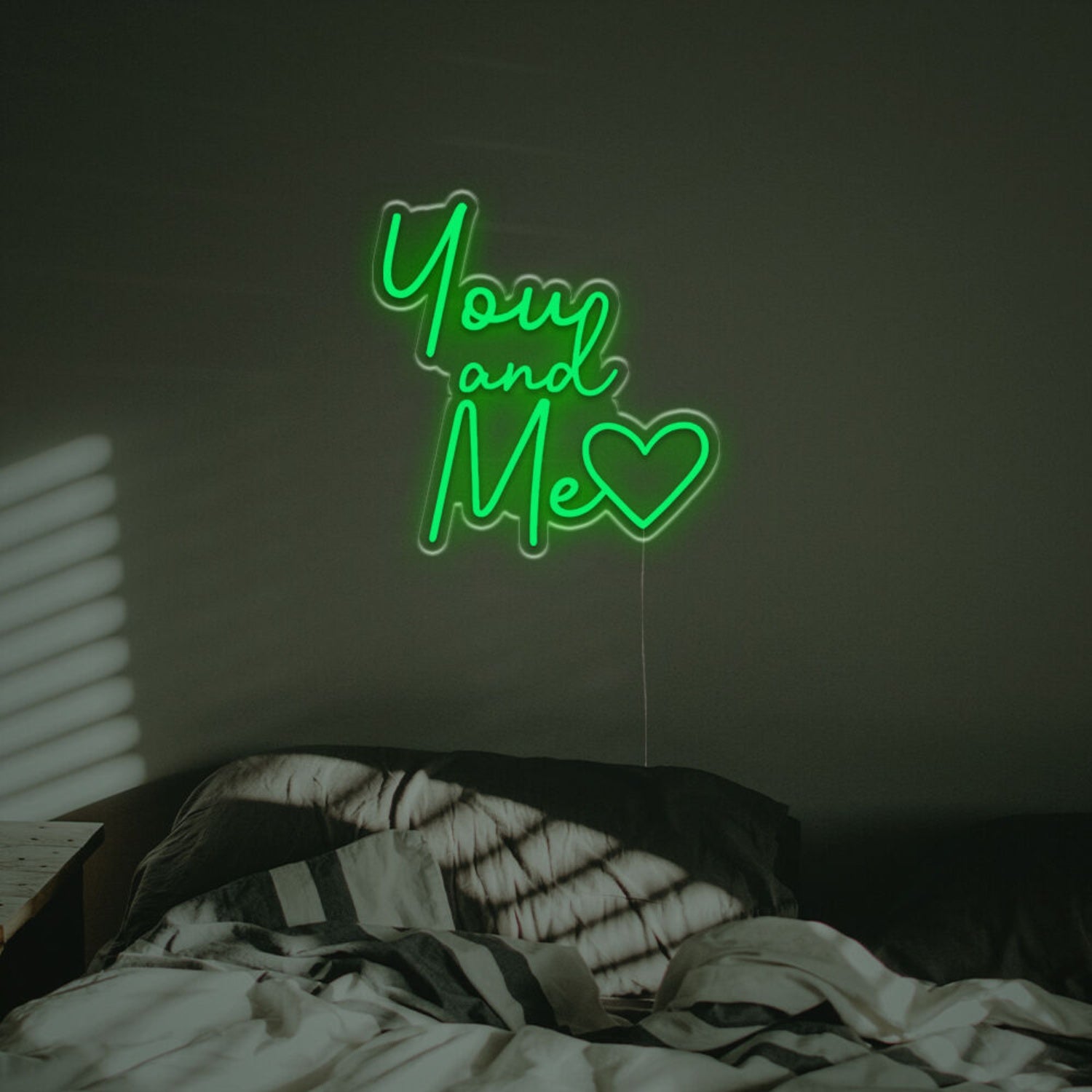 You And Me With Lovely Heart Led Neon Sign | Shineneon