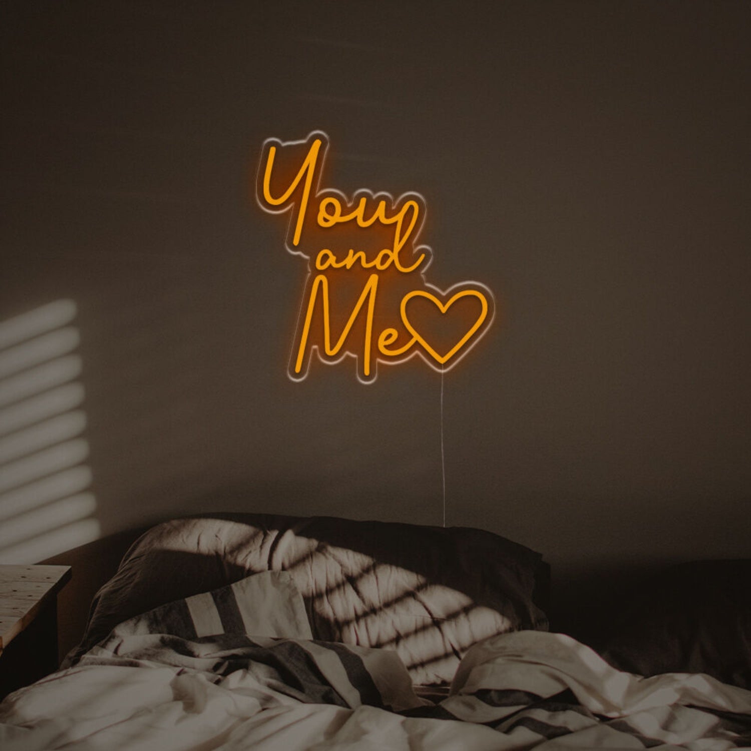 You And Me With Lovely Heart Led Neon Sign | Shineneon