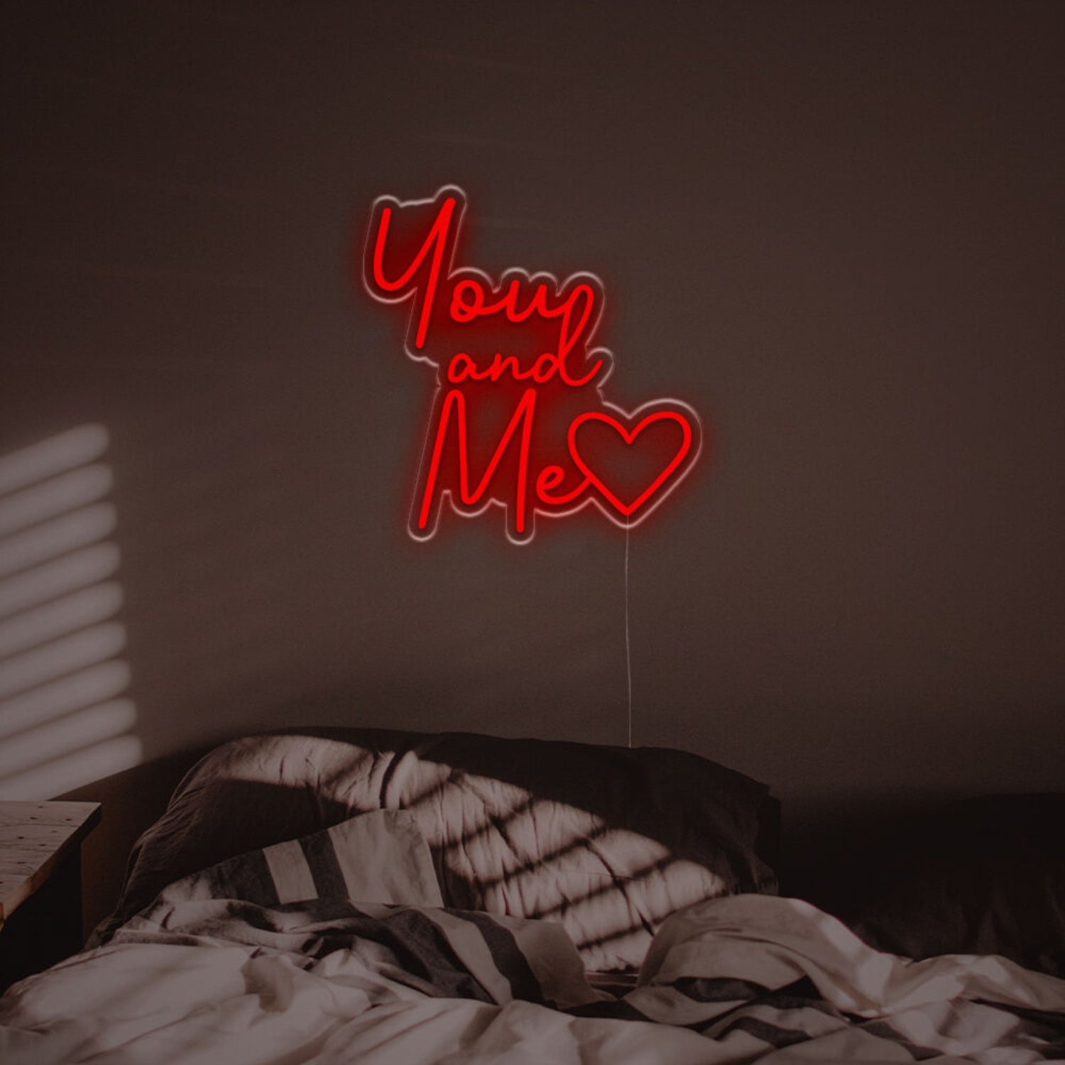 You And Me With Lovely Heart Led Neon Sign | Shineneon