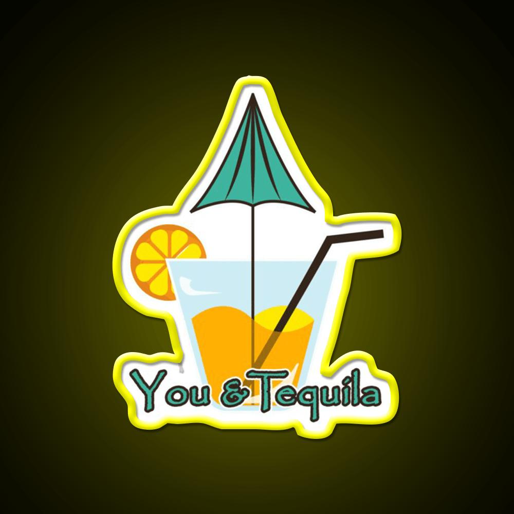 You And Tequila Cocktail Bar Decor Led Neon Sign Rgb Color - Shineneon