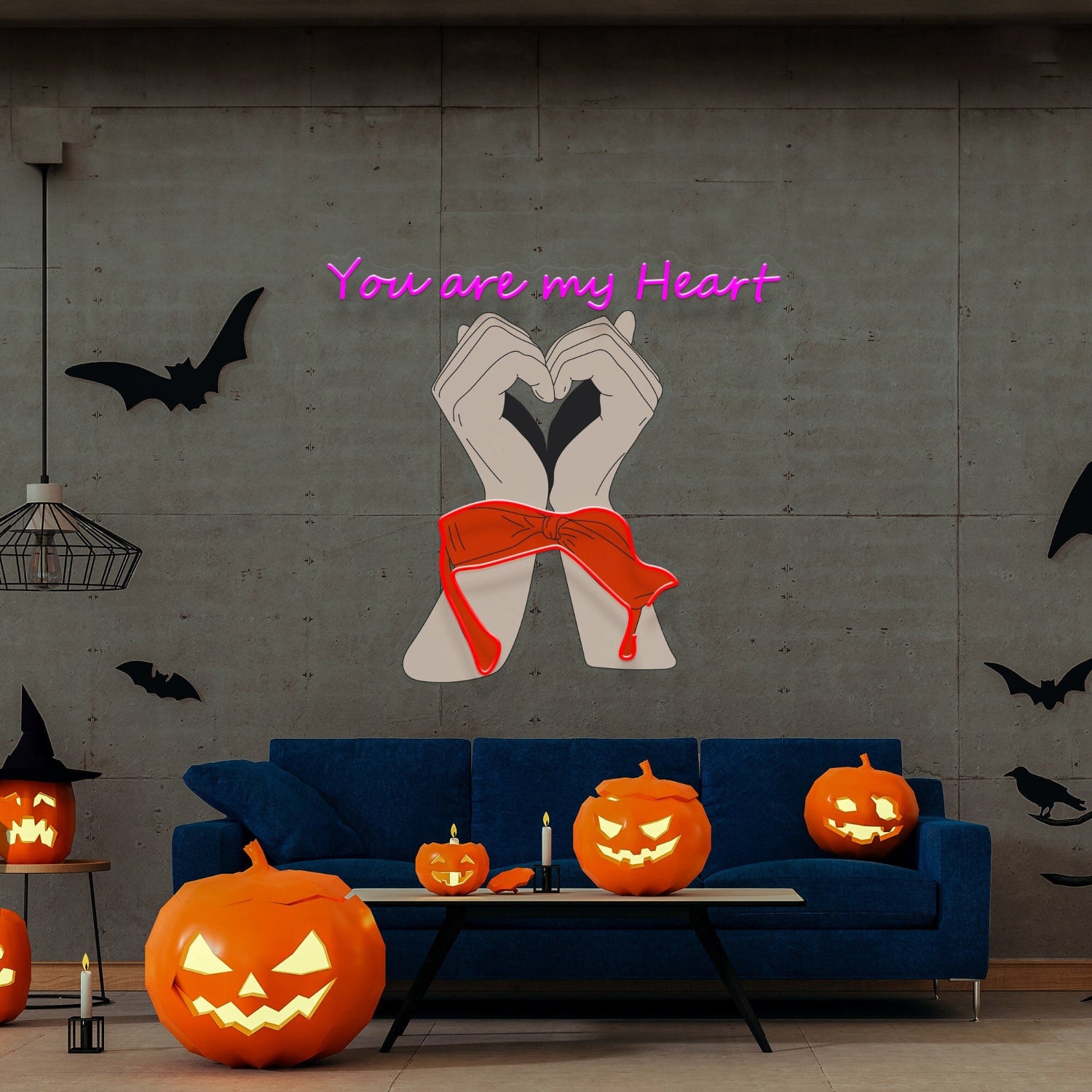 You Are My Heart Led Uv Neon Sign Romantic Home Decor | Shineneon